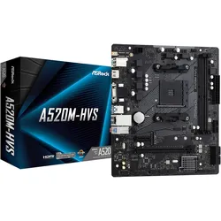 ASRock A520M-HVS - Motherboard - micro ATX - Socket AM4 - AMD A520 Chipsatz - US
