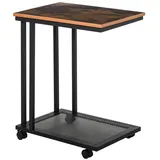 Homcom Couchtisch Mehrfarbig Walnuss 36 x 65 cm