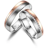 Verlobungsring MARRYA "Titan Ringe Trauringe Eheringe Partnerringe" Fingerringe Gr. 56, Titan, rosegold (damen ring - silber rosé) Damen