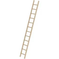MUNK Holz-Anlegeleiter ohne Traverse 12 Sprossen