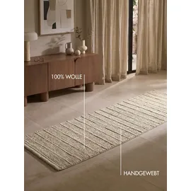 Ted Baker Parker Wollteppich 80 x 250 cm Weiß