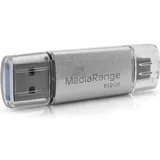 MediaRange Combo-Stick (512 GB, USB-A), USB Stick, Silber