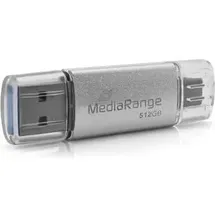 MediaRange Combo-Stick (512 GB, USB-A), USB Stick, Silber
