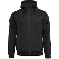 Build Your Brand Windrunner Jacke - Black / Black