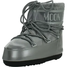 MOON BOOT Icon Low Glance Silber 33/34