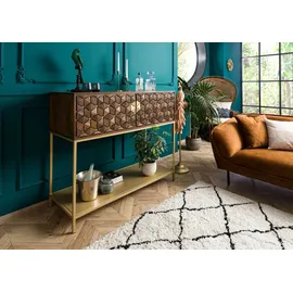 Massivmoebel24 Mango 122 x 110 x 50 cm braun geölt