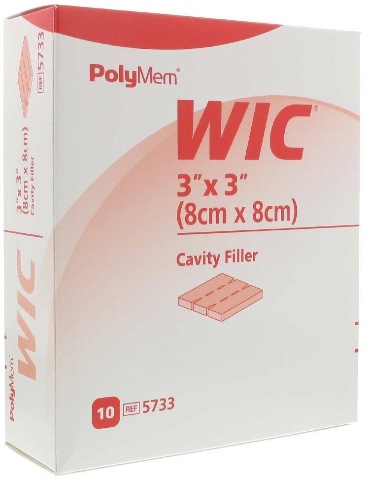 PolyMem® WIC Pansements de remplissage 8 x 8 cm 10 pc(s) Compresses
