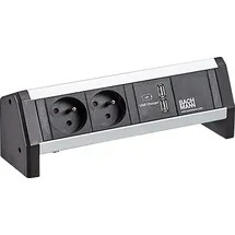 Bachmann DESK 2xUTE 1xUSB Charger schwarz