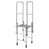 Hailo Professional Hailo Überstiege 750mm Tiefe aus Stahl feuerverzinkt für Alu-Leitern