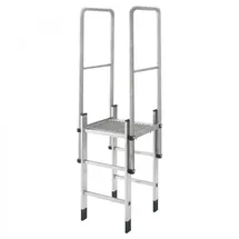 Hailo Professional Hailo Überstiege 750mm Tiefe aus Stahl feuerverzinkt für Alu-Leitern