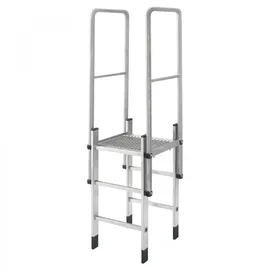 Hailo Professional Hailo Überstiege 750mm Tiefe aus Stahl feuerverzinkt für Alu-Leitern