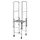 Hailo Professional Hailo Überstiege 750mm Tiefe aus Stahl feuerverzinkt für Alu-Leitern