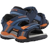 GEOX - Trekking-Sandalen Borealis in avio/orange, Gr.33,