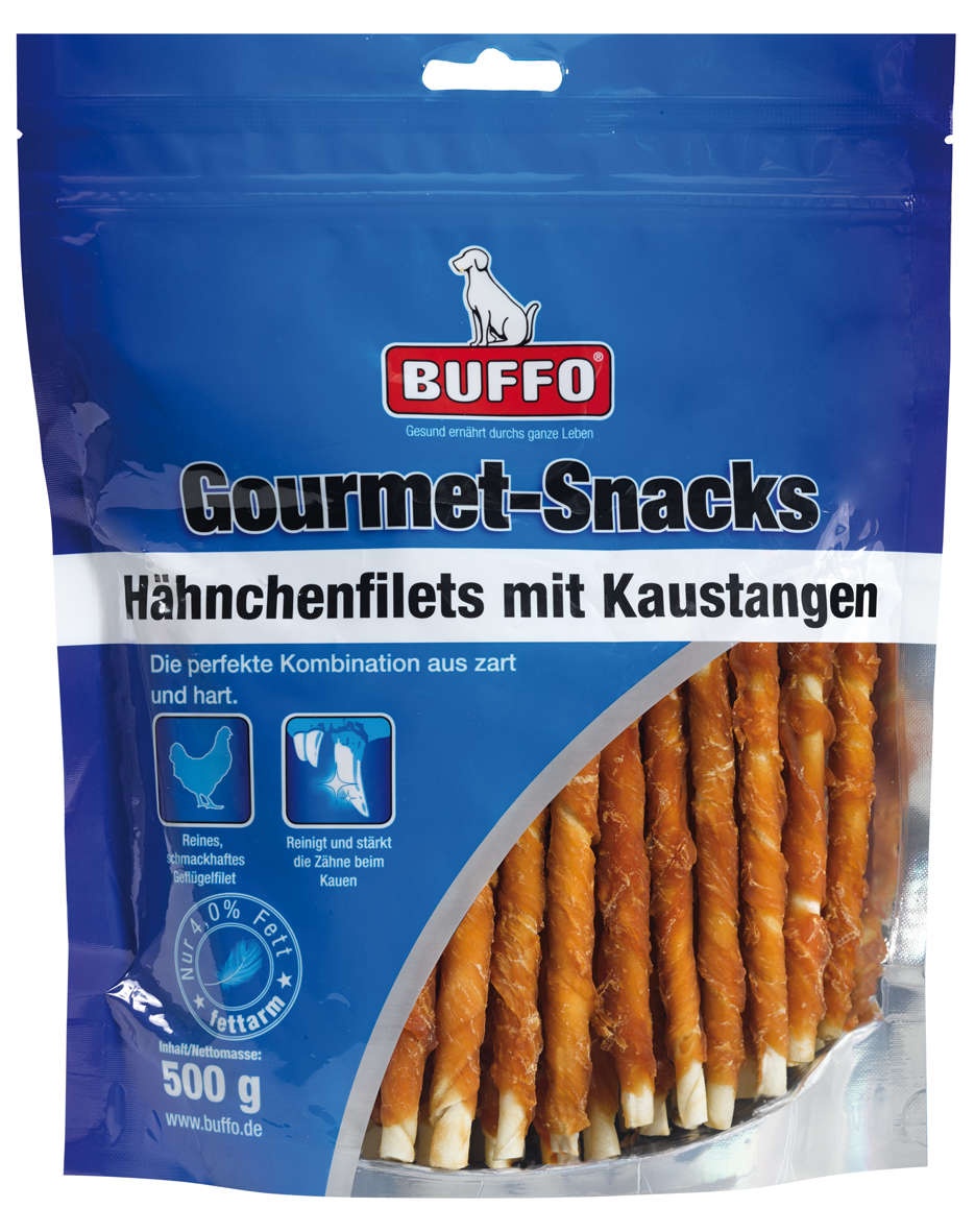 BUFFO Gourmet Snacks Hähnchenfilets mit Kaustangen