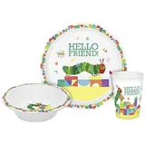 Geda Labels Kindergeschirr Raupe Nimmersatt Hello Friend 3