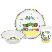 Geda Labels Kindergeschirr Raupe Nimmersatt Hello Friend 3