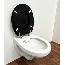 ADOB WC-Sitz Leder Kissen, Absenkautomatik, sehr stabil, schwarz