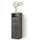 livinity® Midischrank Savuto 30,2 x 96,3 cm Anthrazit Hochglanz/Nussbaum