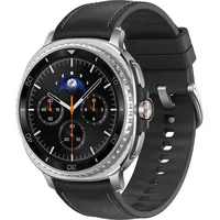 Samsung Galaxy Watch 8 Classic 4G Silber (Schwarzes Armband)