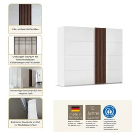 Rauch Schwebetürenschrank TEGIO 301 x 223 x 69 cm Beige/Nussbaum