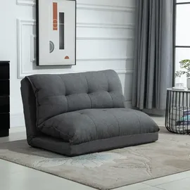 Homcom Bodenstuhl 2-in-1 mit 13 Positionen Verstellbare Rückenlehne für Wohnzimmer, Sessel, Polstersessel