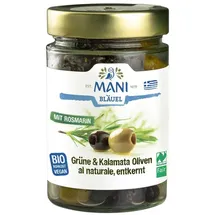 Mani Grüne & Kalamata Oliven mit Rosmarin 175 g