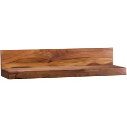KADIMA DESIGN Wandregal MUMBAI Massiv-Holz Sheesham Holzregal 80 cm Landhaus-Stil Hänge-Regal Echt-Holz Wand-Board