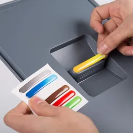 ELLETIPI PF01 34B1 Abnehmbarer, differenzierter Abfalleimer mit Standfuß, Innenvolumen 18 + 8 + 8 Liter