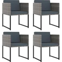 vidaXL Polyrattan Garten-Set 313100 9-tlg. grau