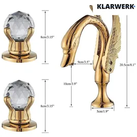 klarwerk Adrian 3-Loch Badarmatur Gold