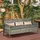 Outsunny Rattan Sofa 3-Sitzer grau