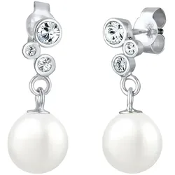 Elli Perlen Kristalle Elegant 925 Silber Ohrringe   Damen 