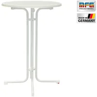 MFG Stehtisch d=80 cm, klappbar, weiß/weiß