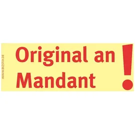 Bizstix Haftnotizen 75x35mm gelb Original an Mandant' VE=5 Blöcke