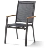 Sieger Cadiz Stapelsessel 68 x 68 x 98 cm eisengrau/grau