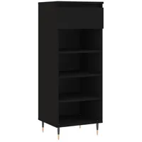 VidaXL Schuhschrank Schwarz 40x36x105 cm Holzwerkstoff