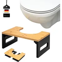 ELUNO Toilettenhocker Bambus 0 x 0 x 0 cm Schwarz