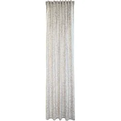 Vorhang HOMING "Tano" Gr. 1, grau, B:140cm H:245cm, Ausbrenner, Polyester, Gardinen, blickdicht, Floral, Blumen, grau, Wohnzimmer, Schlafzimmer