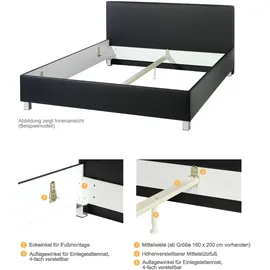 MAINTAL Polsterbett MAINTAL "Friant", grau, B:155cm H:108cm L:212cm, Betten, Polsterbett, Bettseiten zerlegt, ohne Bettkasten