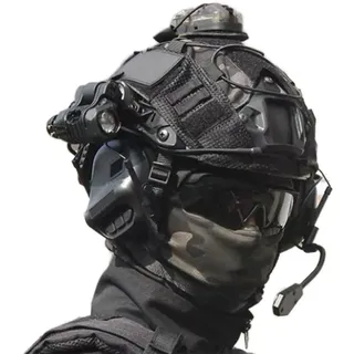 Taktischer Helm Set, Fast Helm Mit Airsoft Maske, Noise-Cancelling-Kopfhörer, Paintball Brille Und NVG Modell Und Teleskop-Modell Für Airsoft Protective CS Militär Spiel