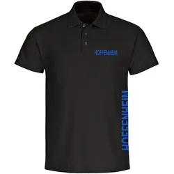 multifanshop Poloshirt - Hoffenheim - Brust & Seite - Druck blau - Polo