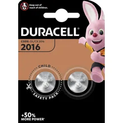 Duracell Lithium CR2016 Knopfzelle (2er Blister)