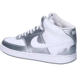 Nike Court Vision Mid-Top Sneaker Damen 108 white/metallic silver 38.5