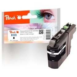 Peach Tintenpatrone schwarz kompatibel zu Brother LC-123BK