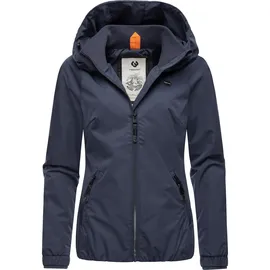 Ragwear wasserdichte und atmungsaktive Damen Übergangsjacke leichte kurze Funktionsjacke mit Kapuze Dizzie Tech YOUMODO Navy Gr. S - S