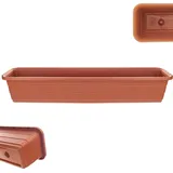 Kadax Blumenkasten 80 x 11,5 x 14,5 cm Ziegelrot
