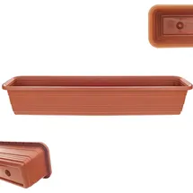 Kadax Blumenkasten 80 x 11,5 x 14,5 cm Ziegelrot