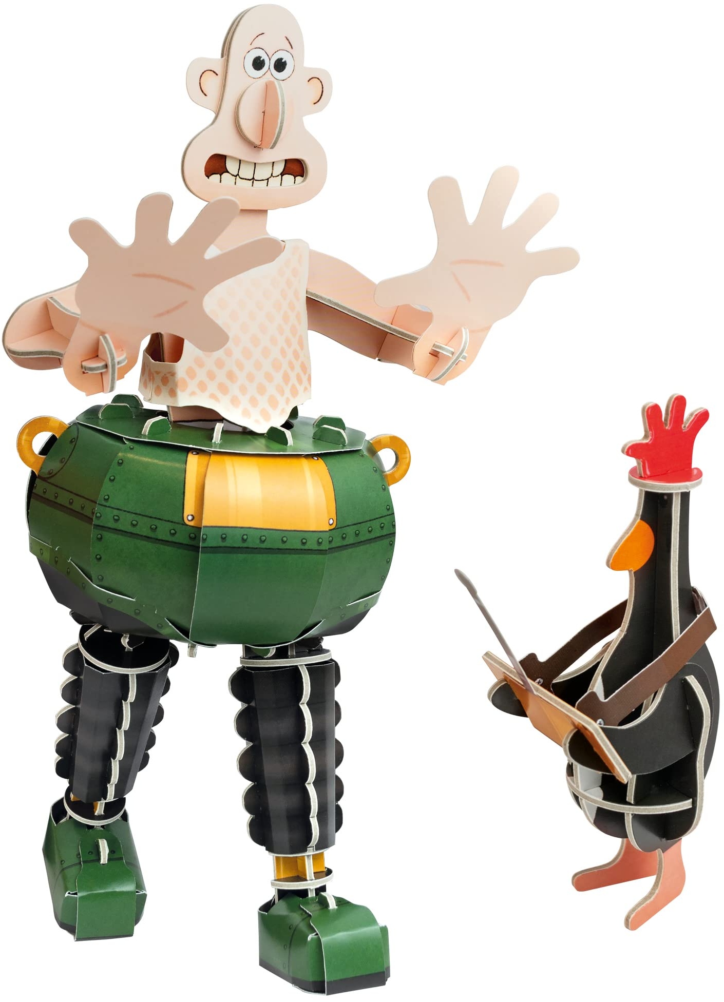 Build Your Own Wallace & Gromit Techno Trousers I Wrong Trousers I Includes Feathers McGraw | 76 Pieces I Fun Gift for Kids, Girls & Boys & Families Age 8+ | Eco Friendly Cardboard Slot Together Kit