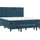 vidaXL Boxspringbett mit Matratze Dunkelblau 180x200 cm Samt