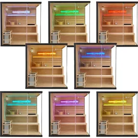 Artsauna Saunakabine Vantaa 175 mit Salzstein - Indoor Sauna für 4 Personen